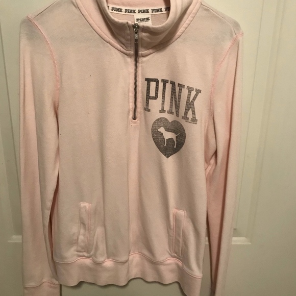 PINK Victoria's Secret Tops - PINK Blush Quarter Zip Sweater
